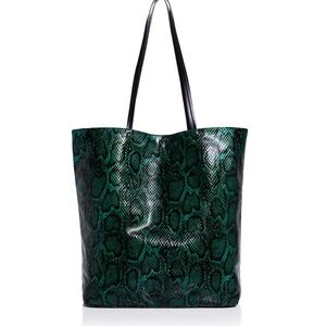 Bloomingdale's Green and Black Tote Bag